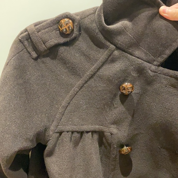 Pinkyotto Cropped Brown Soft Collared Pea Coat 🧥 - Picture 8 of 10